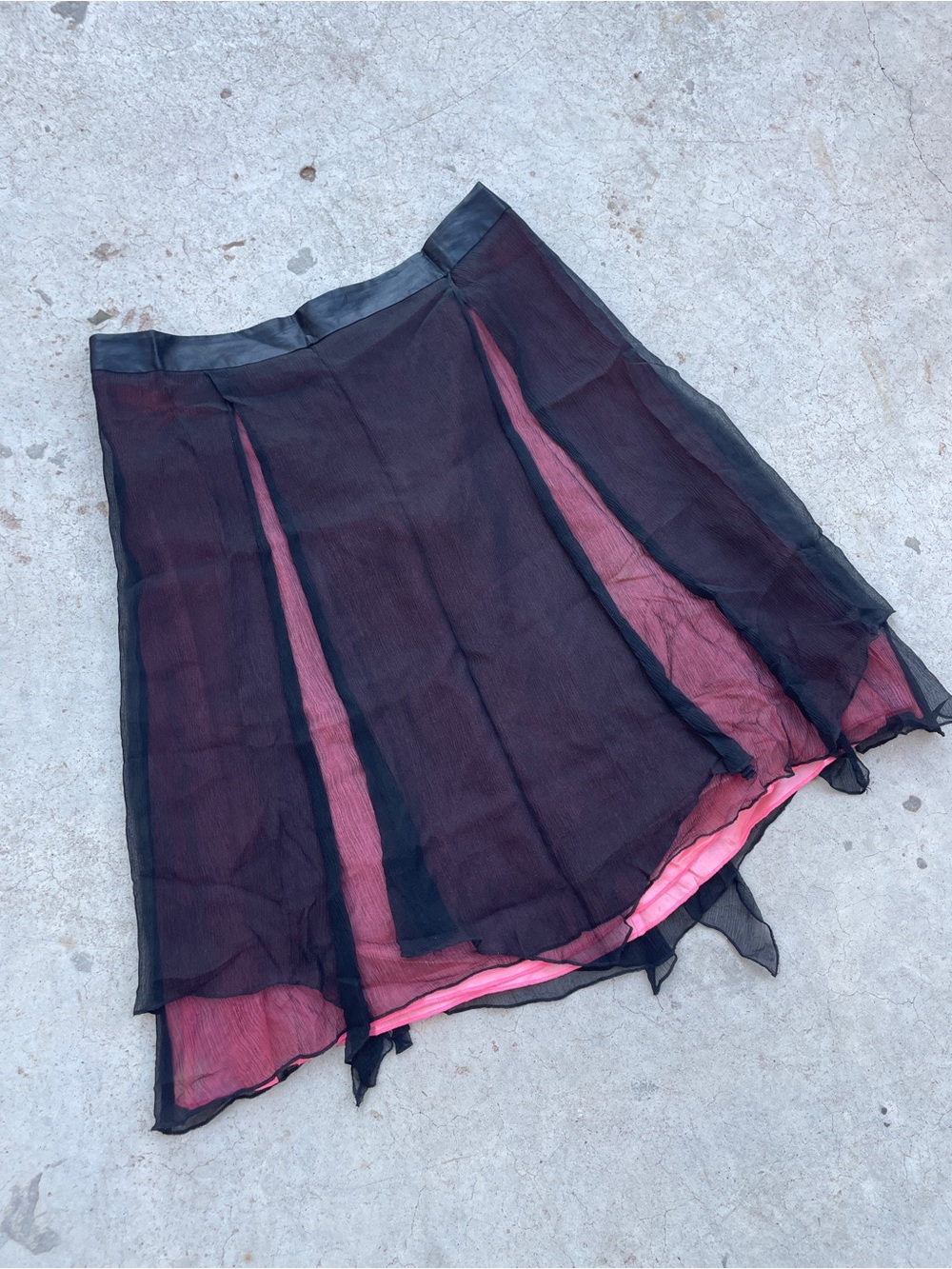Free People RARE Vintage Y2K Whimsigoth Silk Skirt - Picture 2 of 7